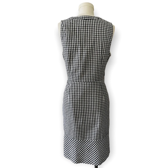 Vineyard Vines Black & White Gingham Seersucker Tie Front Dress Size 10 - Picture 6 of 16